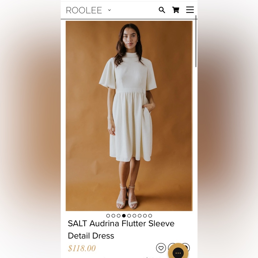 NWT SALT Audrina Flutter Sleeve Detail Dress from Roolee